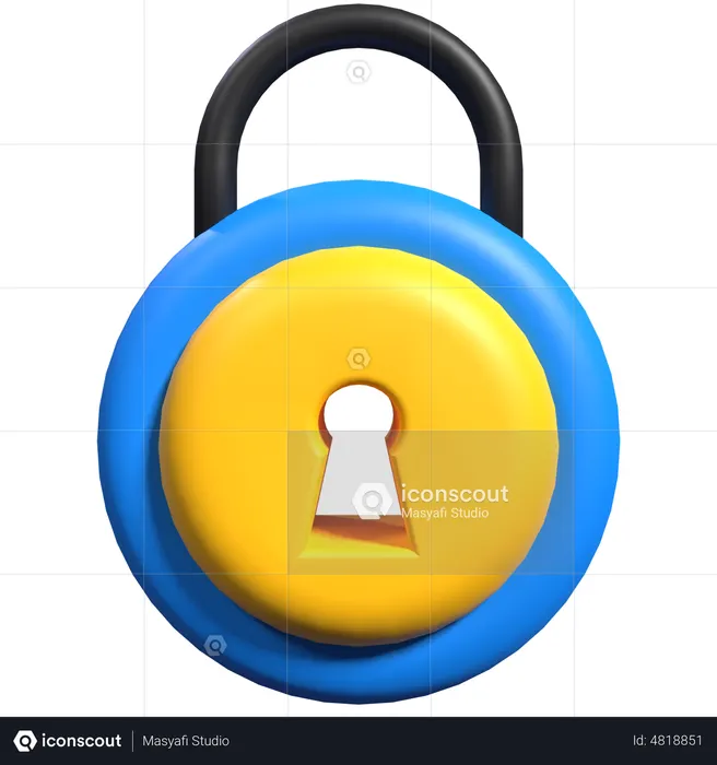 Lock  3D Icon