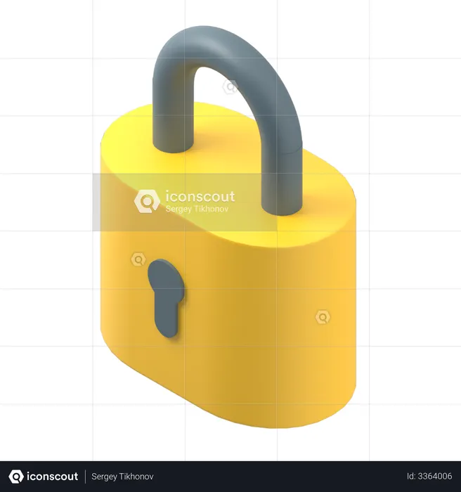 Lock  3D Illustration