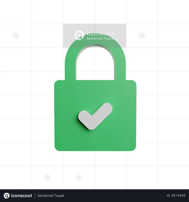Lock Logo 3D Logo