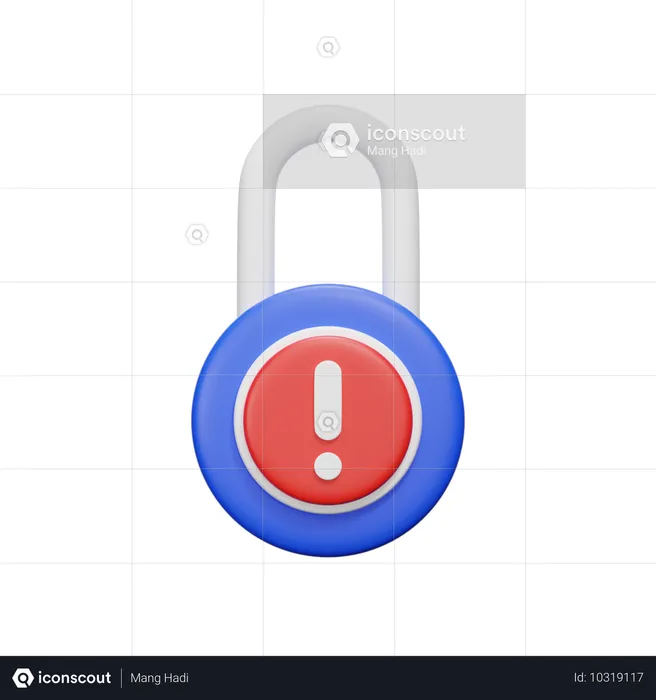 Lock Alert  3D Icon