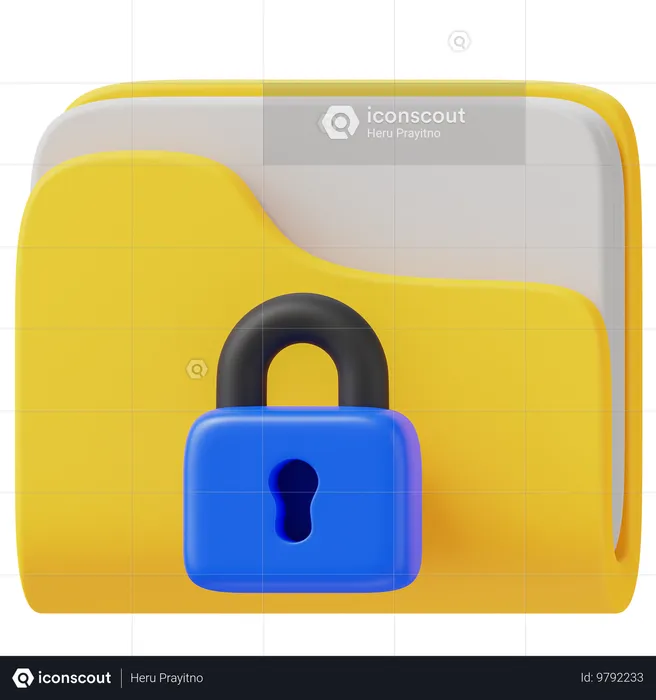 Lock Folder  3D Icon