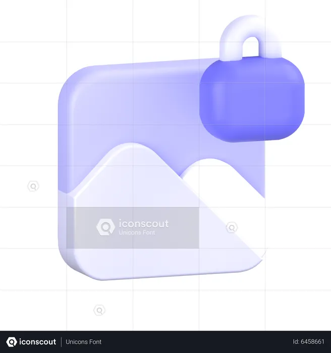Galeria de bloqueio  3D Icon