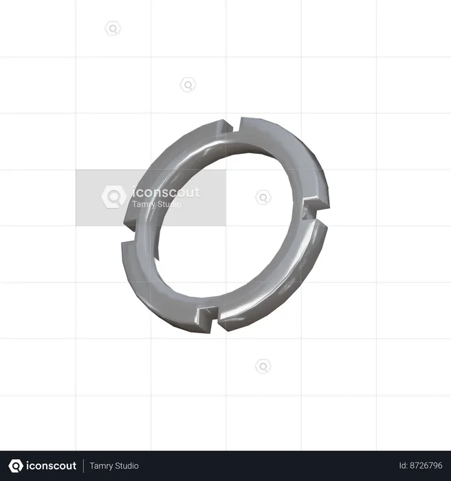 Lock nut  3D Icon