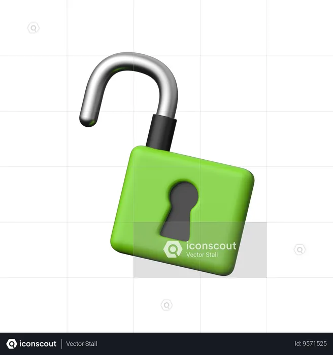Lock Open  3D Icon