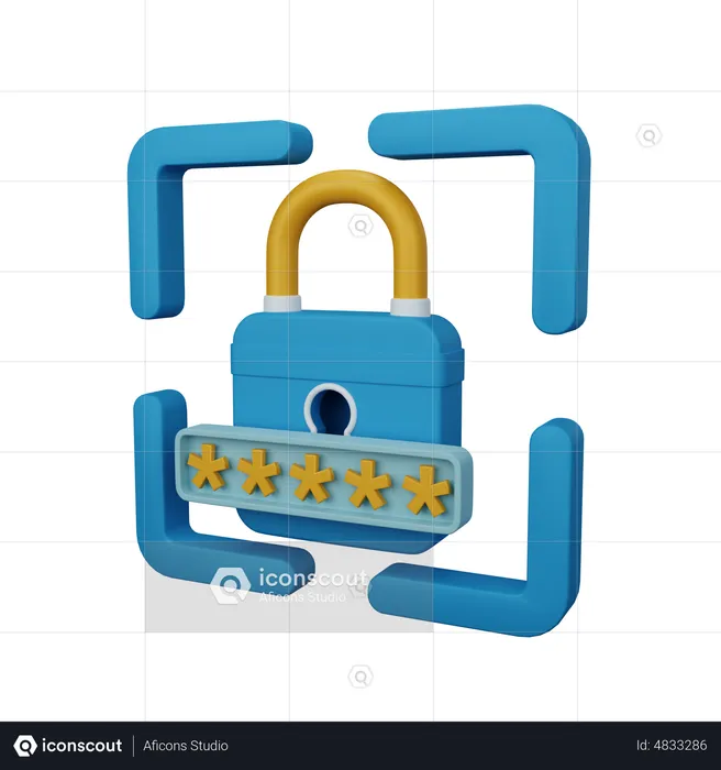 Lock Password  3D Icon