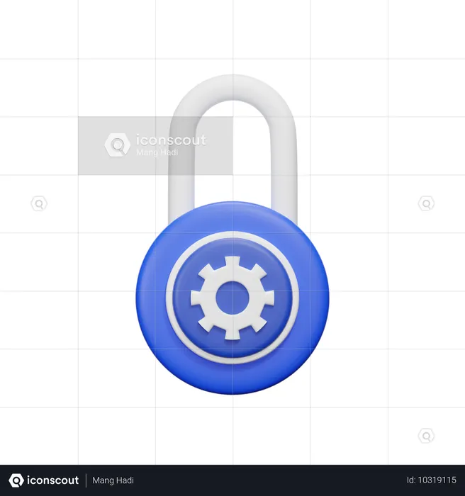 Lock Setting  3D Icon