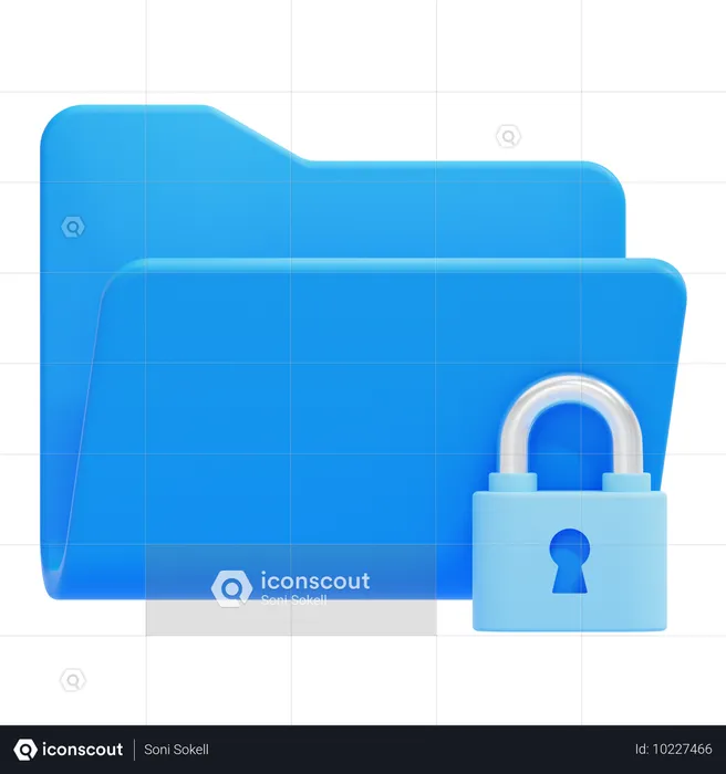 Locked Folder  3D Icon