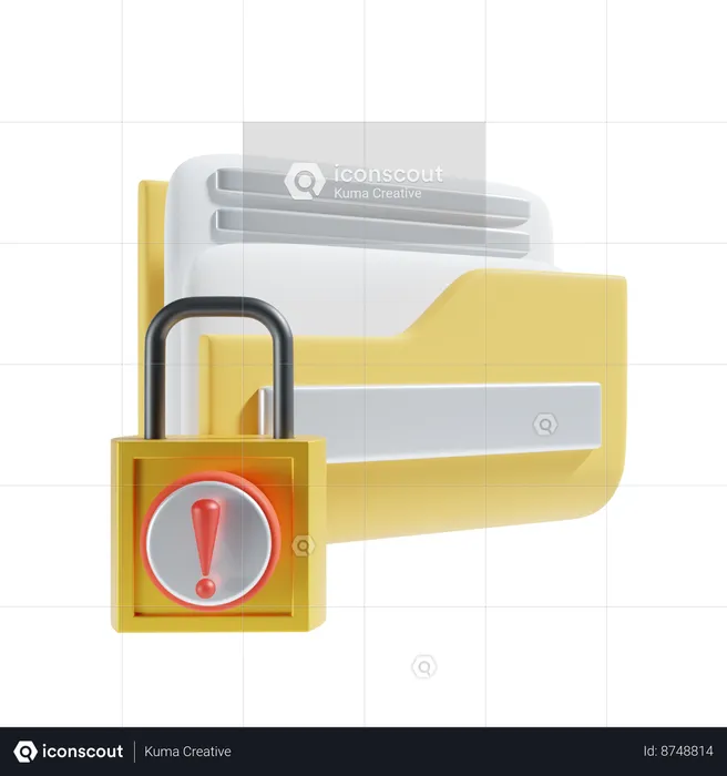 Locked folder  3D Icon