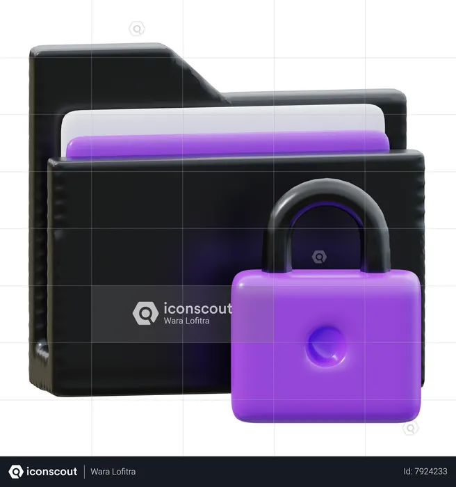 Locked Folder  3D Icon