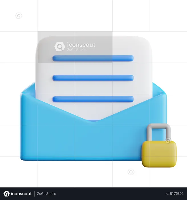 Locked Mail  3D Icon