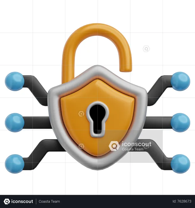 Locked Network  3D Icon