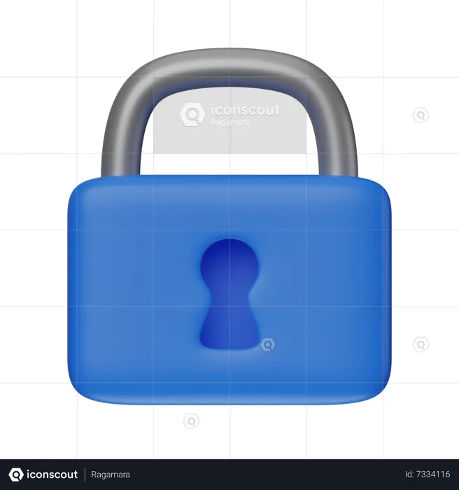 Locked Padlock  3D Icon