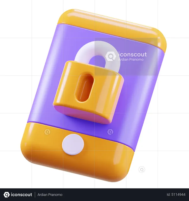 Locked Phone  3D Icon