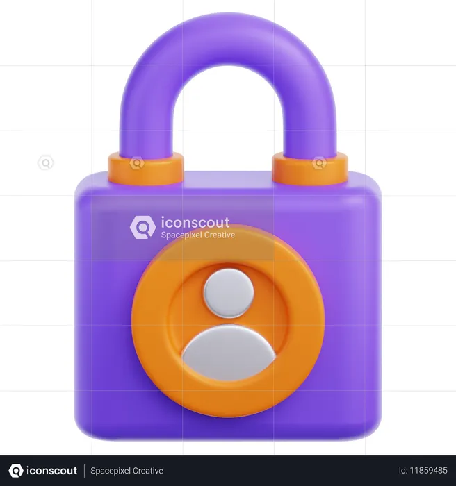 Locked Profile  3D Icon