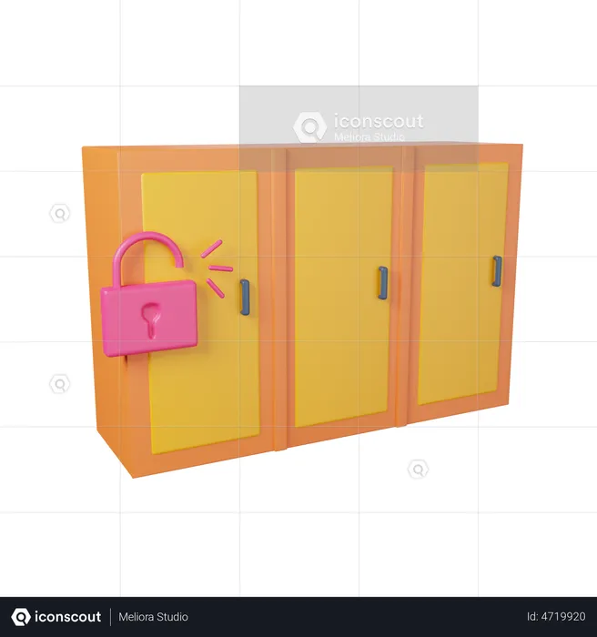 Locker  3D Illustration