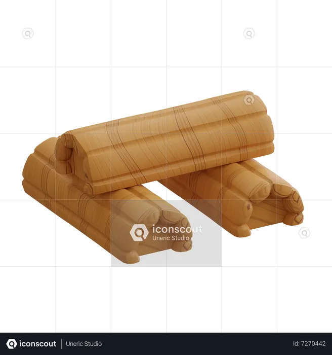 Log  3D Icon