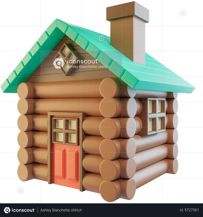 Log Cabin  3D Icon