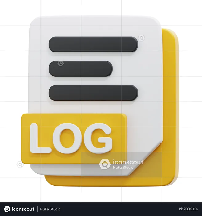 LOG FILE  3D Icon