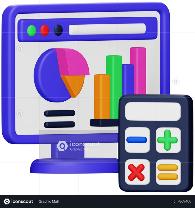 Logiciel de comptabilité  3D Icon