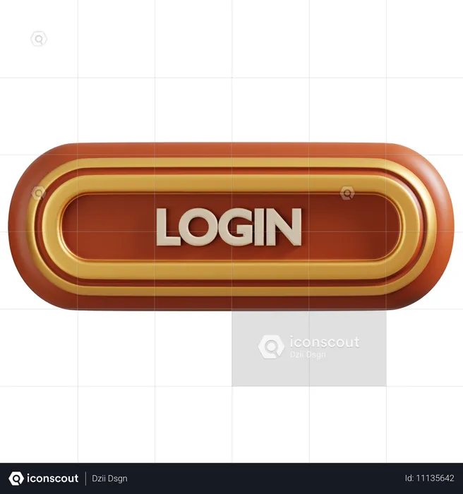 Login button  3D Icon