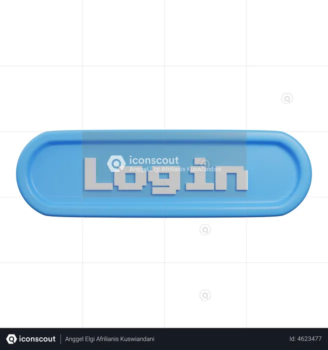Login Button  3D Illustration