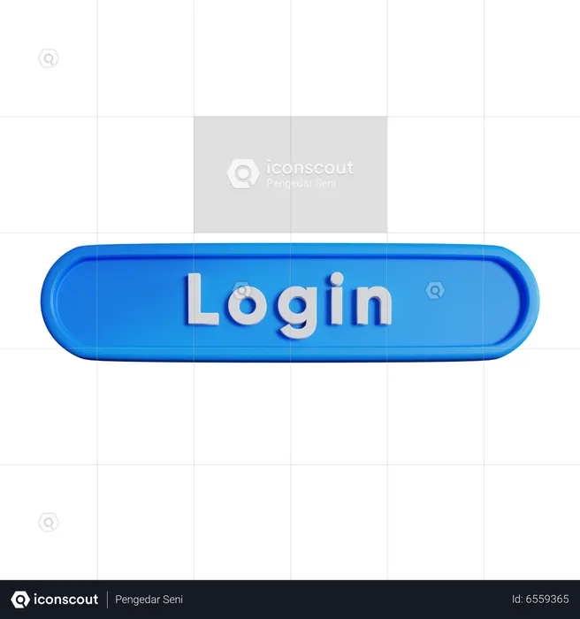 Login Button  3D Icon