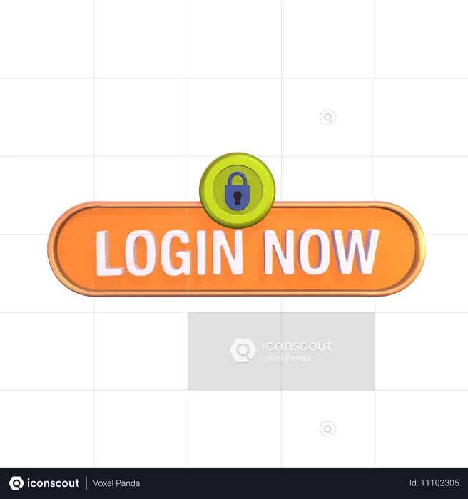 今すぐログインボタン  3D Icon