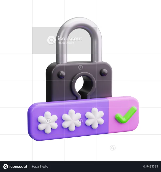 Login Password  3D Icon