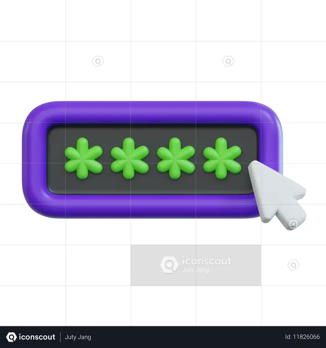 Login Password  3D Icon