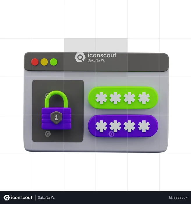 Login Password  3D Icon