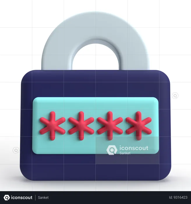 Login Password  3D Icon