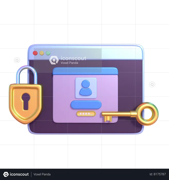 Login Security  3D Icon
