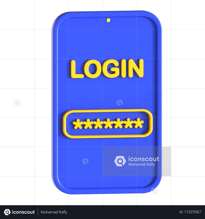 Senhas de login  3D Icon