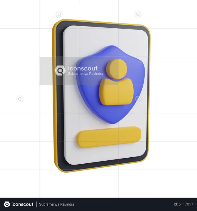 Login Template  3D Icon