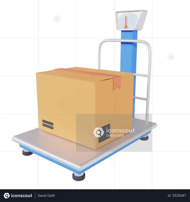 Logistic Box Scale  3D Icon