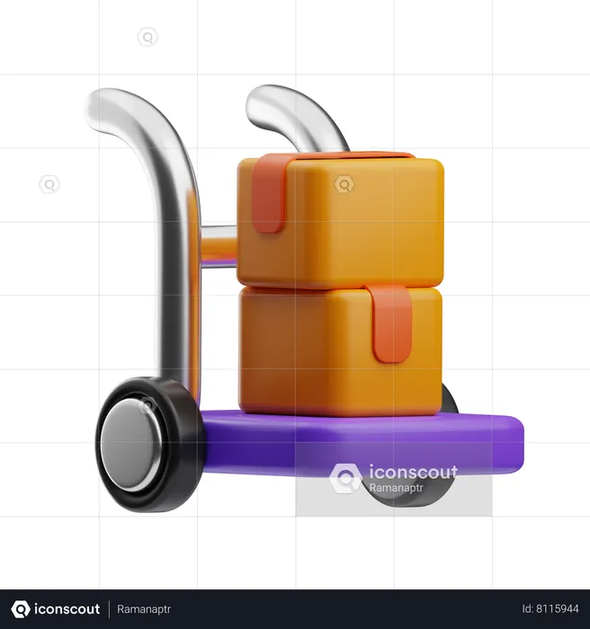 Logistic Cart  3D Icon