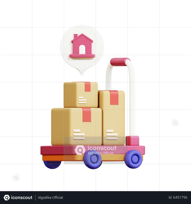 Logistic Cart  3D Icon