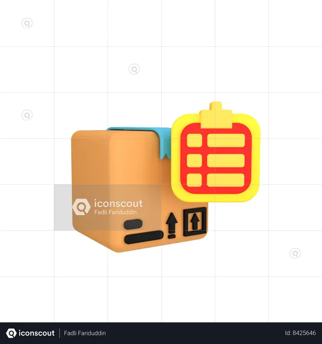 Logistic Document  3D Icon