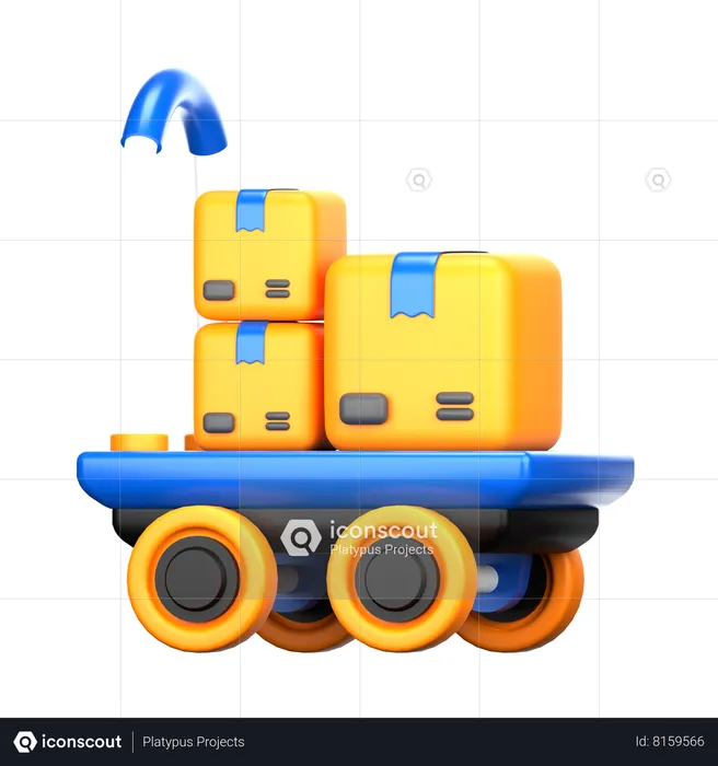 Logistic Dolly  3D Icon