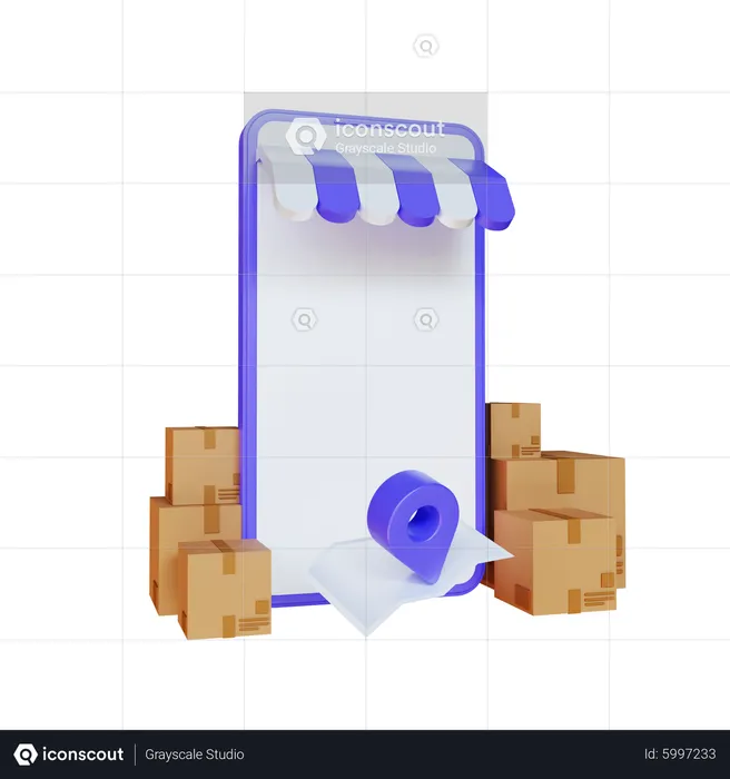 Logistic Location  3D Illustration