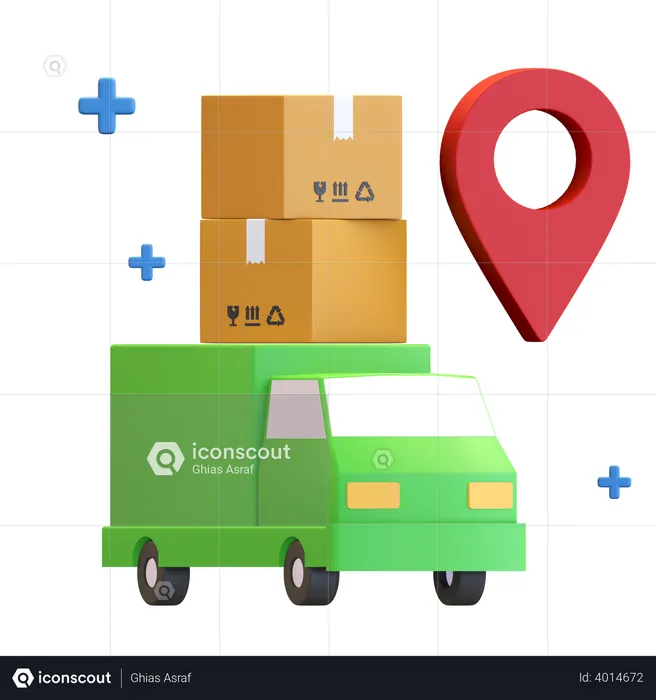 Logistic location  3D Illustration