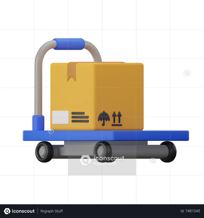 Logistic Trolley  3D Icon