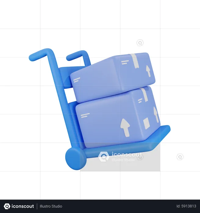 Logistic Trolley  3D Icon