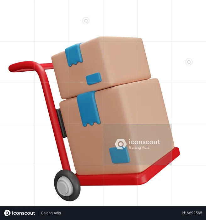 Logistic Trolley  3D Icon