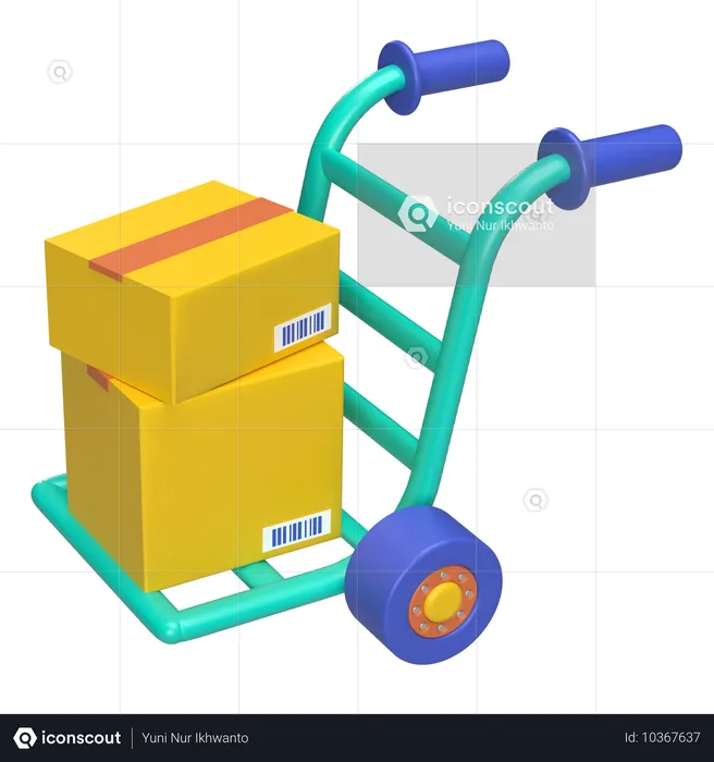 Logistic Trolley  3D Icon