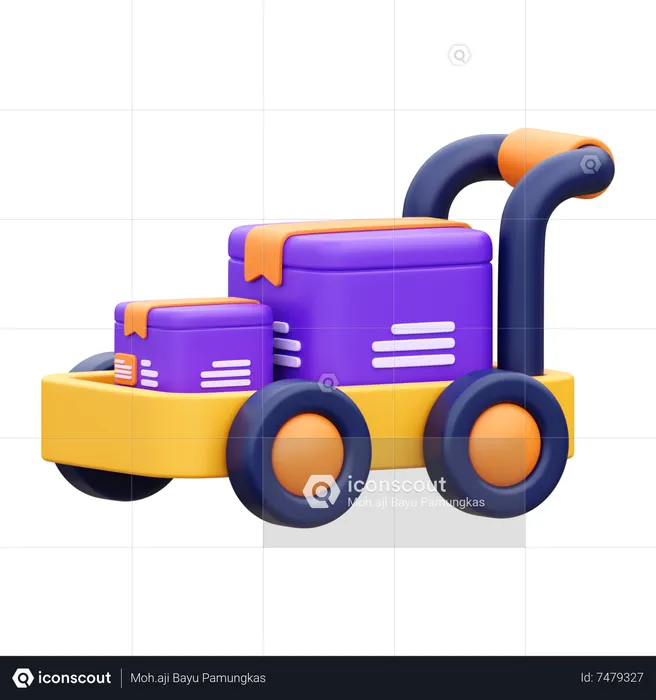 Logistic Trolley  3D Icon