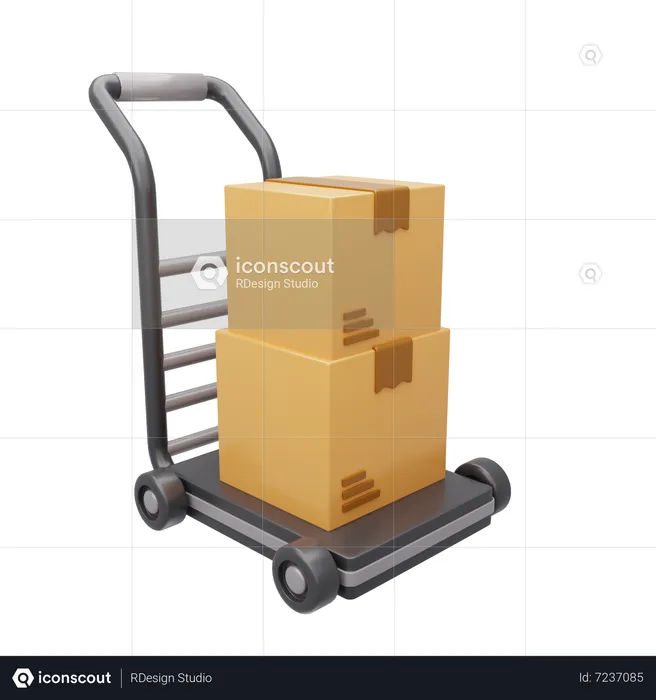 Logistic Trolley  3D Icon