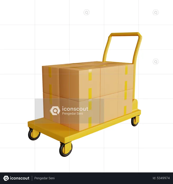 Logistic Trolley  3D Icon
