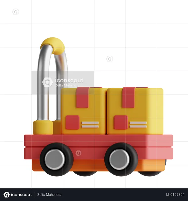 Logistic Trolley  3D Icon