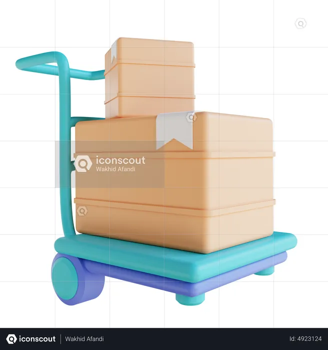 Logistics Trolley  3D Icon